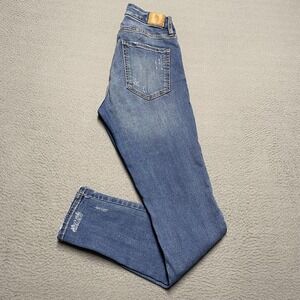 Aero Jeans Womens 6 Blue High Rise Skinny Distressed Medium‎ Wash Stretch